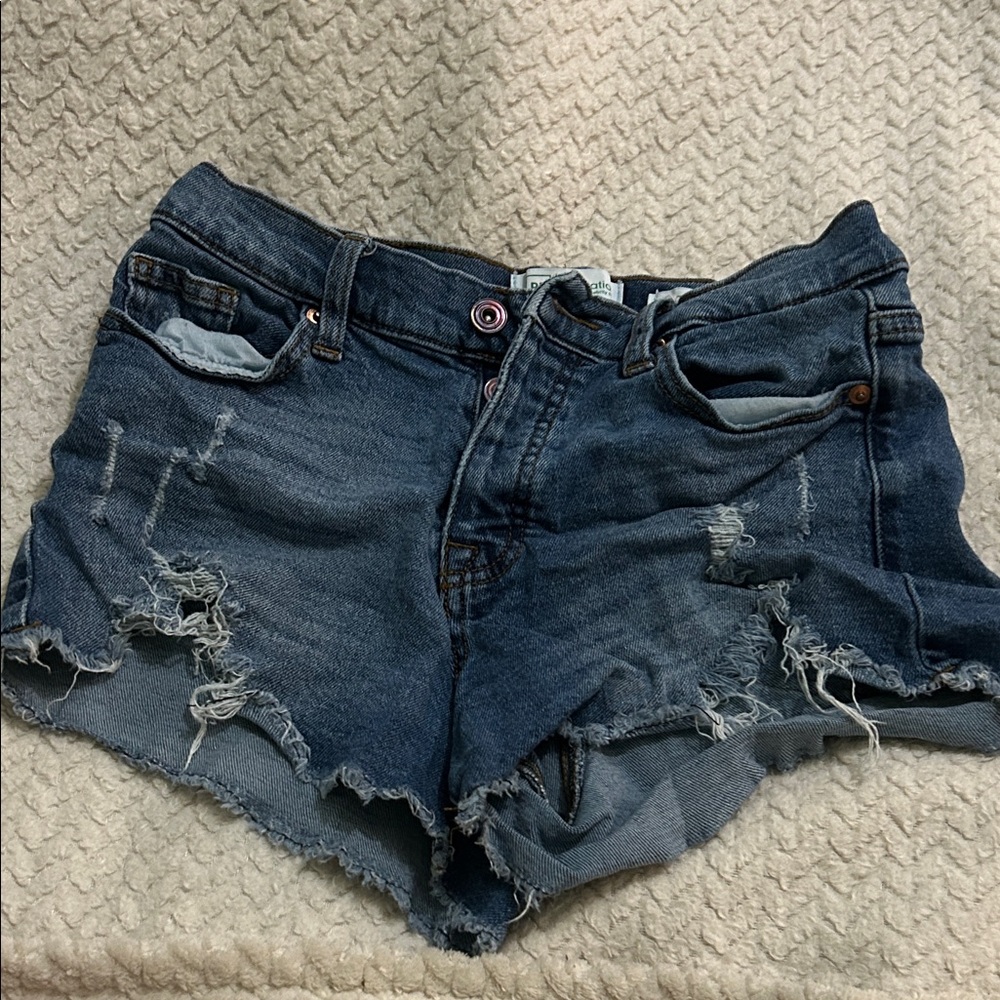 Celebrity Pink Vintage Blue Ripped Jean Shorts